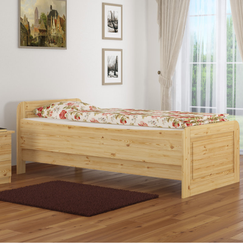 Gracie Oaks Massivholzbett Braxton mit Matratze | Wayfair.de